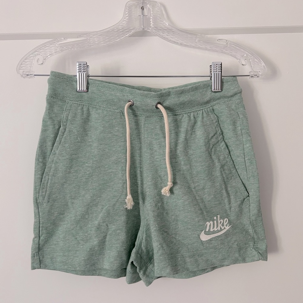Nike Women's Sage Green Athletic Drawstring Shorts